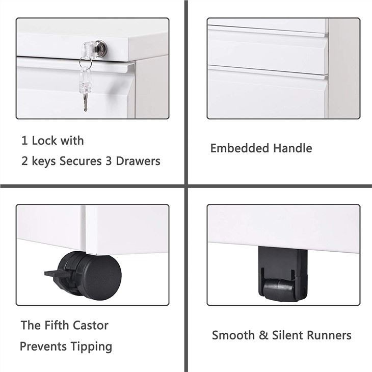 Steel File Cabinet On Wheels